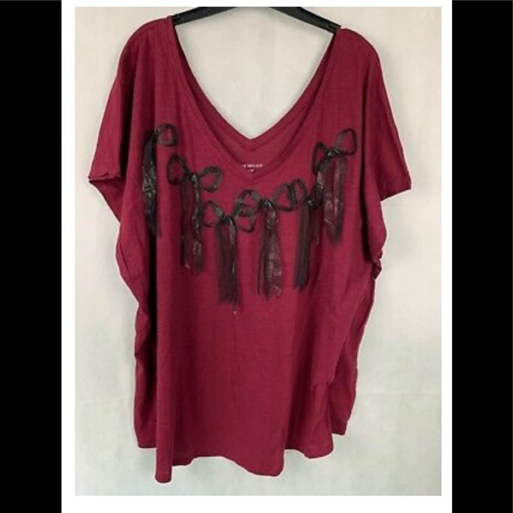 Lane Bryant Plus Size Maroon Top